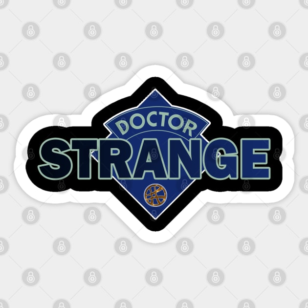 Doctor Strange - Doctor Who Style Logo Sticker by RetroZest